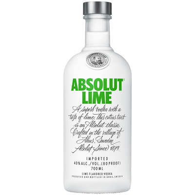 Absolut Vodka Lime 40 % Vol.- 700 ml Flasche